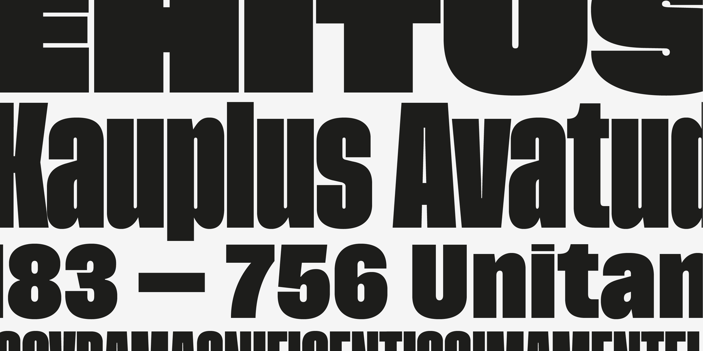 Beispiel einer Tusker Grotesk 6600 Semibold-Schriftart